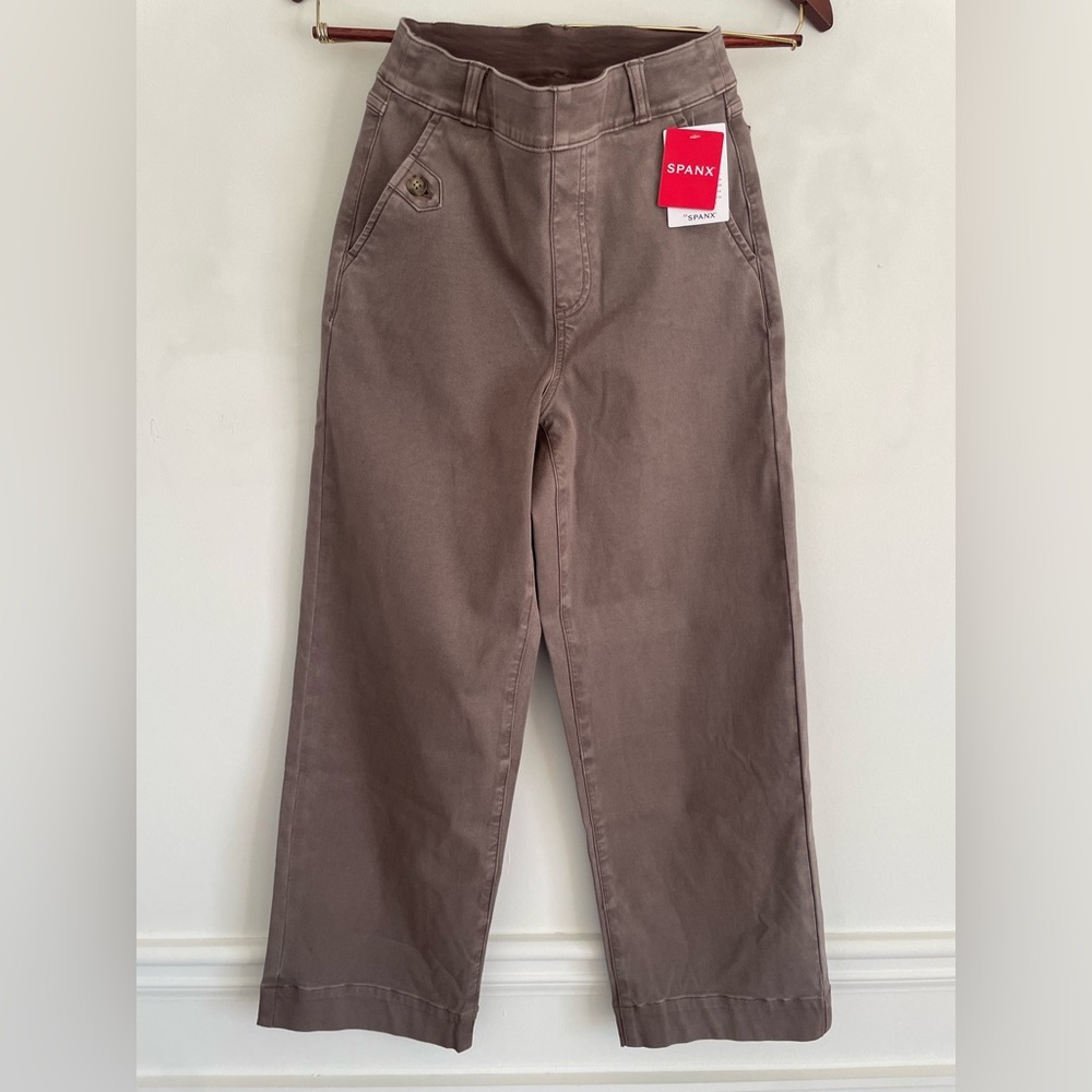 SPANX Stretch Twill Cropped Wide Leg Pants -NWT